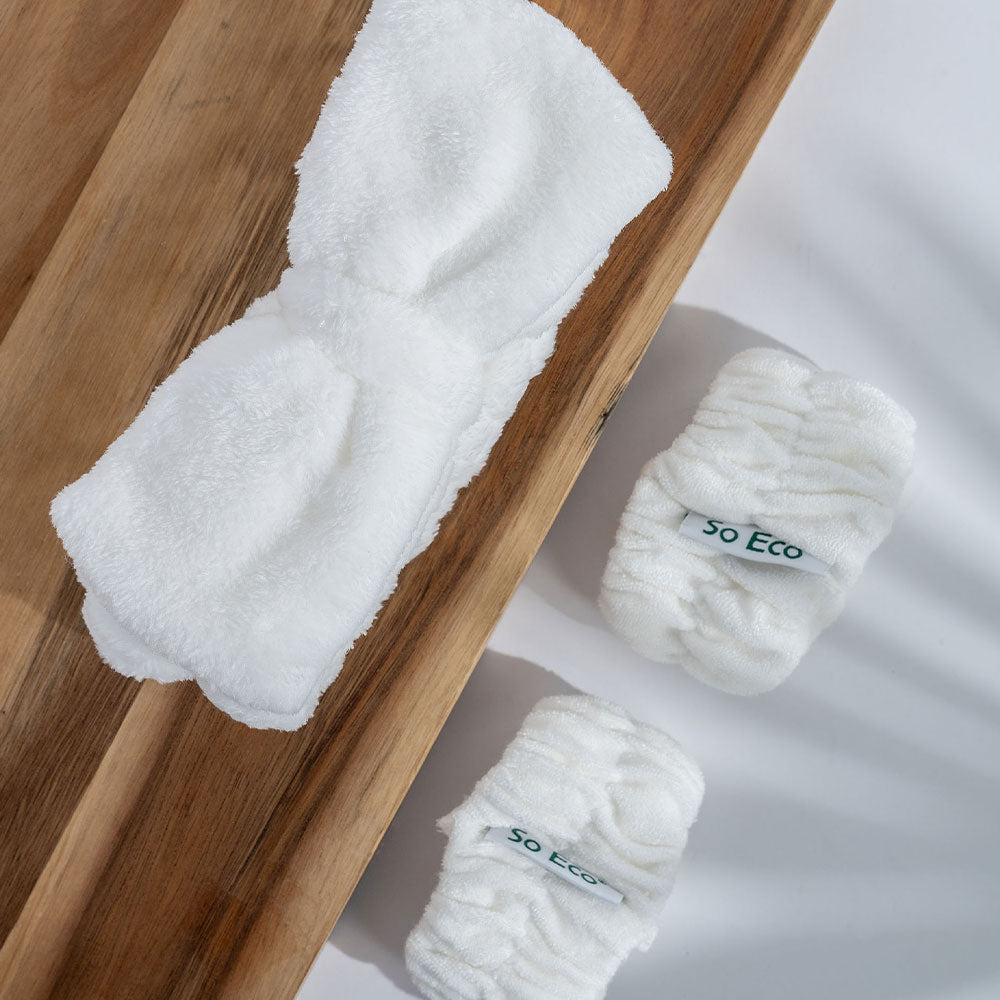 So Eco Makeup Headband & Wrist Wash Band Set