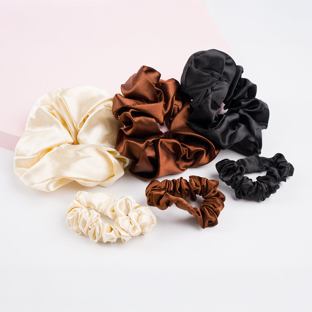 Brushworks Everyday Satin Scrunchie Set