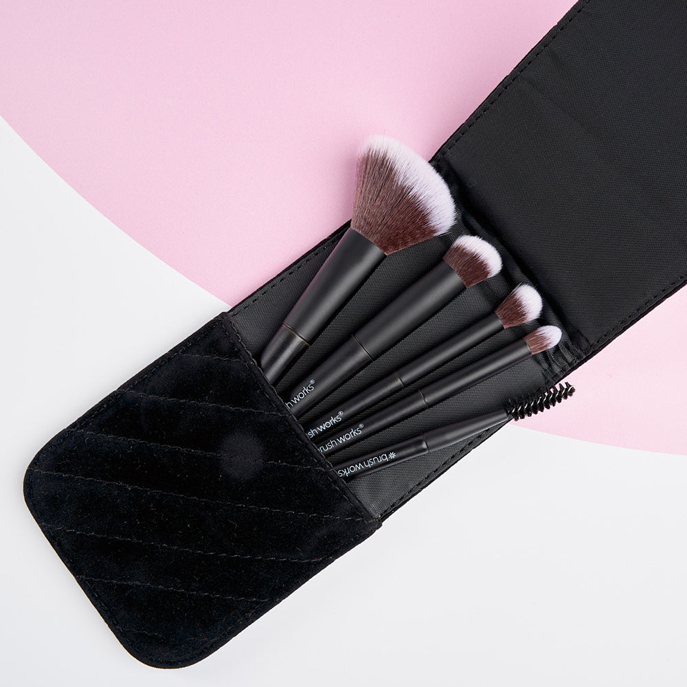 Brushworks Mini Travel Face And Eye Brush Set