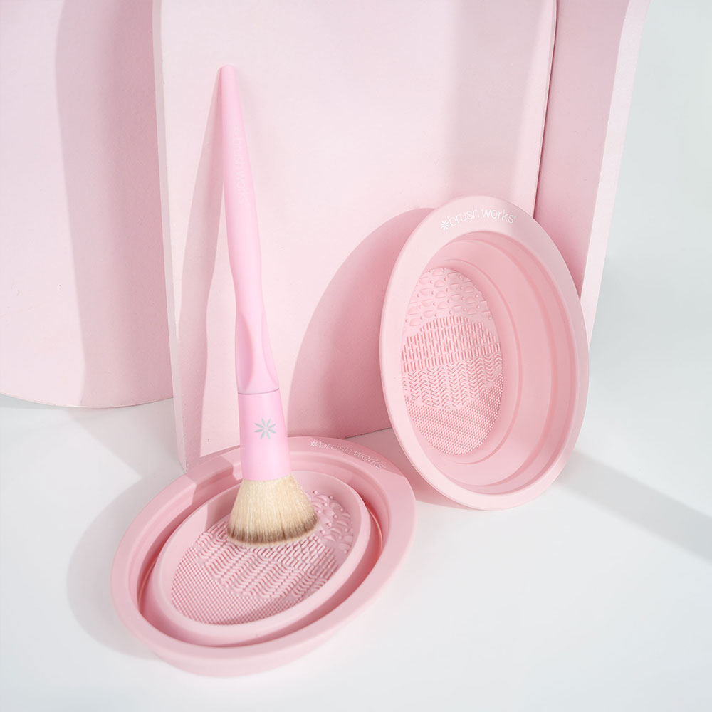 Brushworks Silicone Makeup Brush Cleaning Bowl