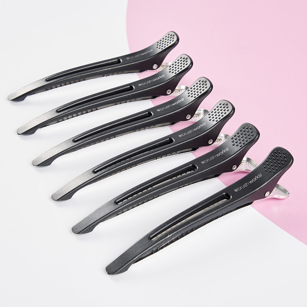 Brushworks No Crease Sectioning Hair Clips – 6 Pack