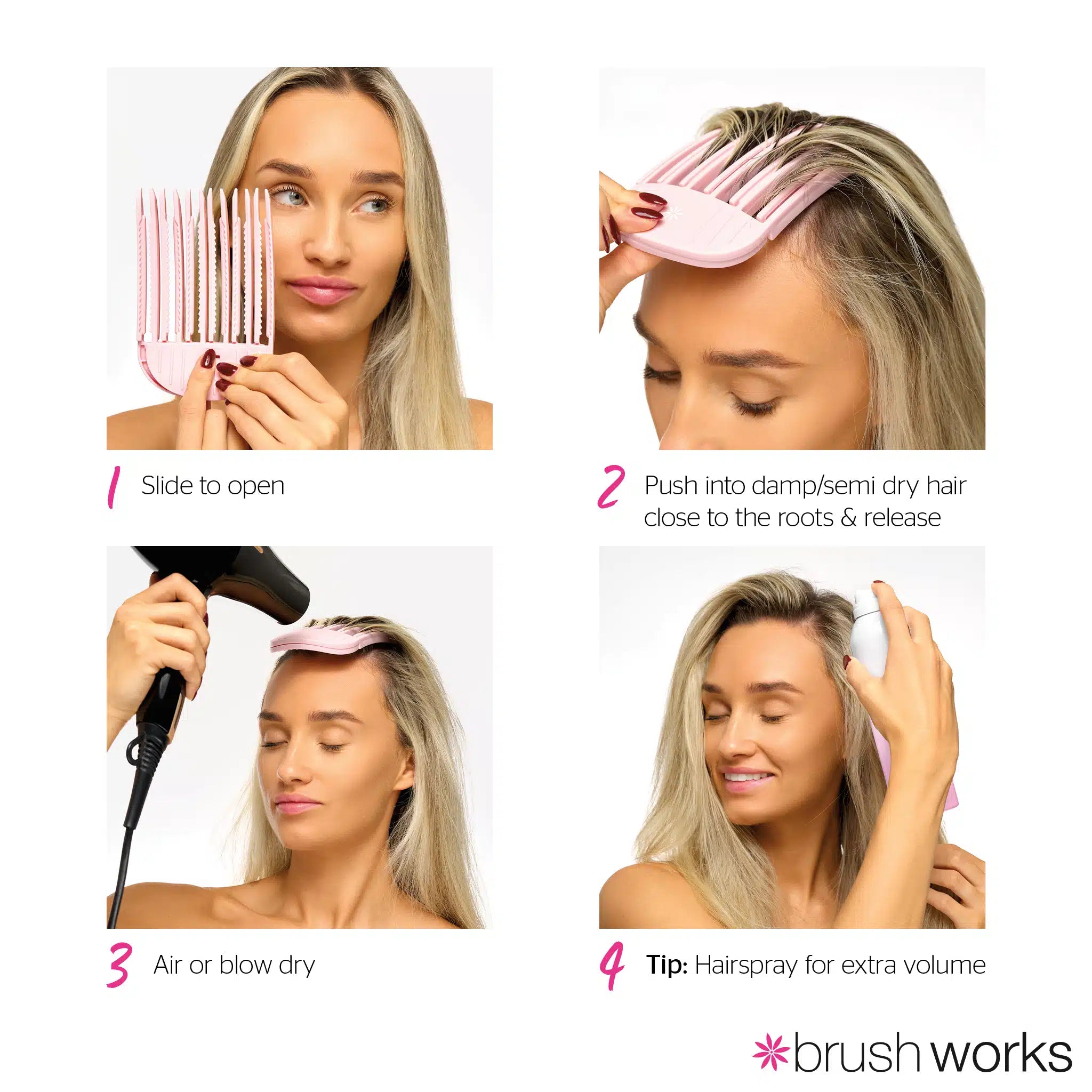 Brushworks Volumising Hair Clips – 2 Pack