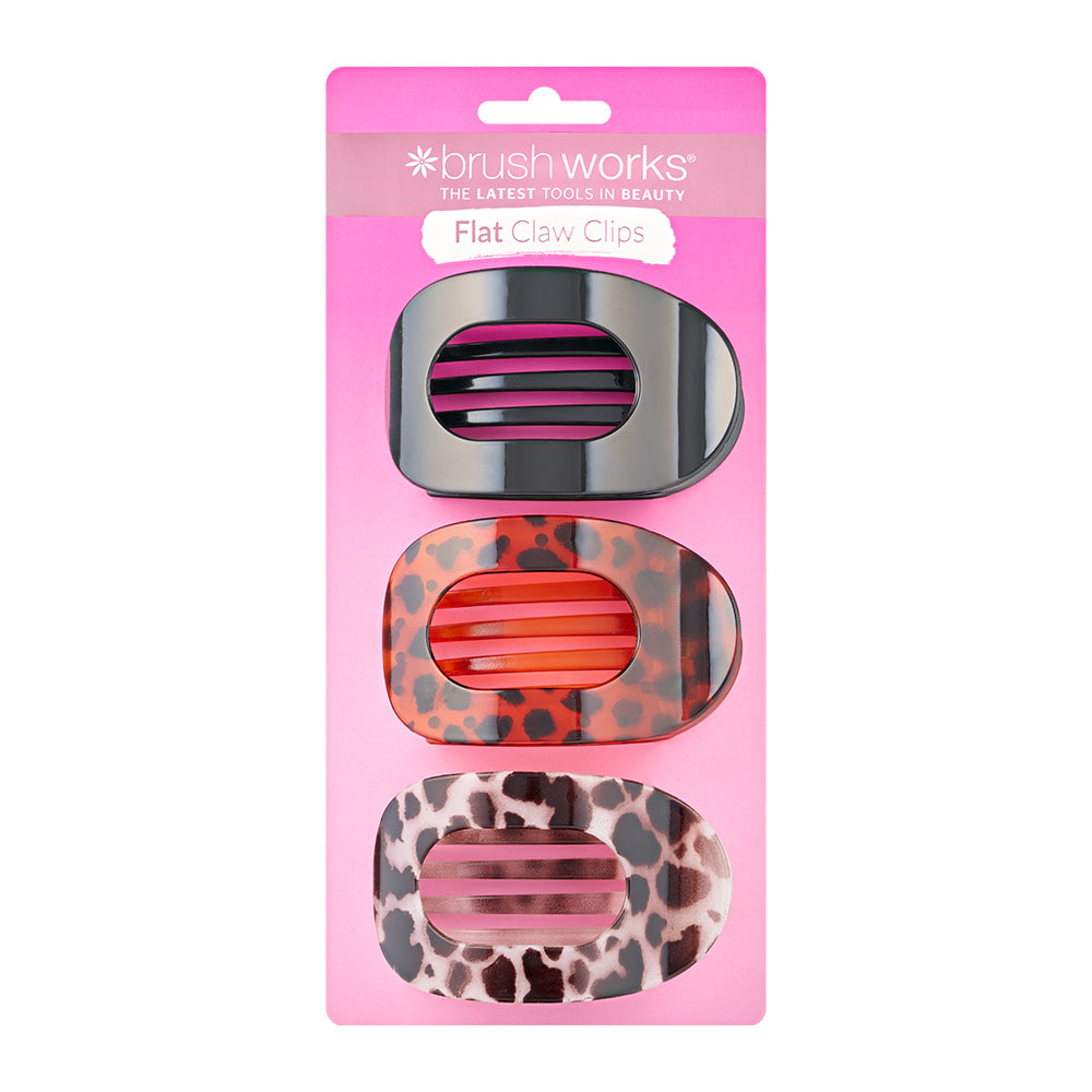 Brushworks Flat Claw Clips 3 Pack | Kapëse Flokësh të Sheshta