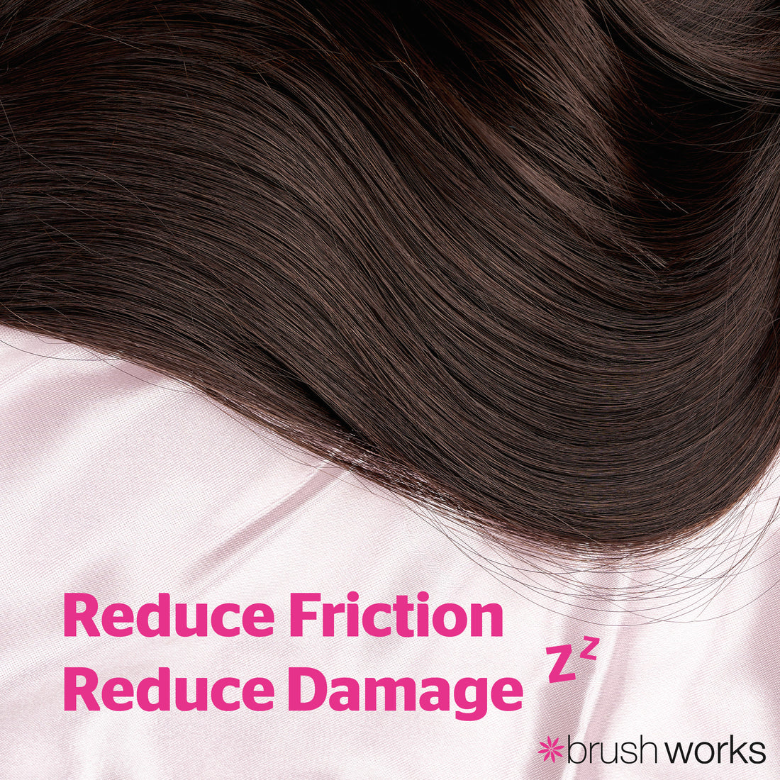 Brushworks Luxe Satin Pillowcase Pink