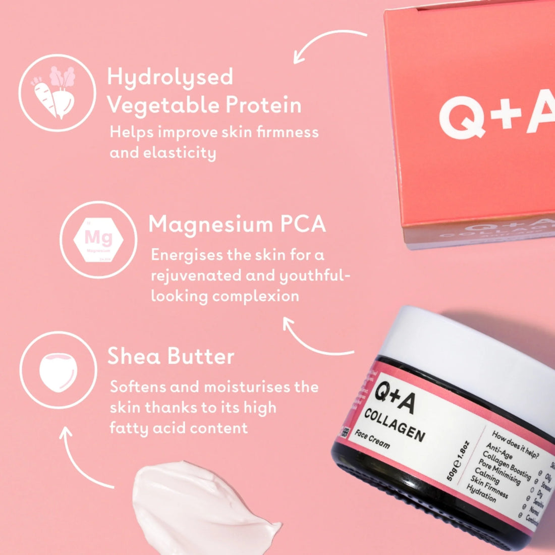 Q+A Collagen Face Cream 50g