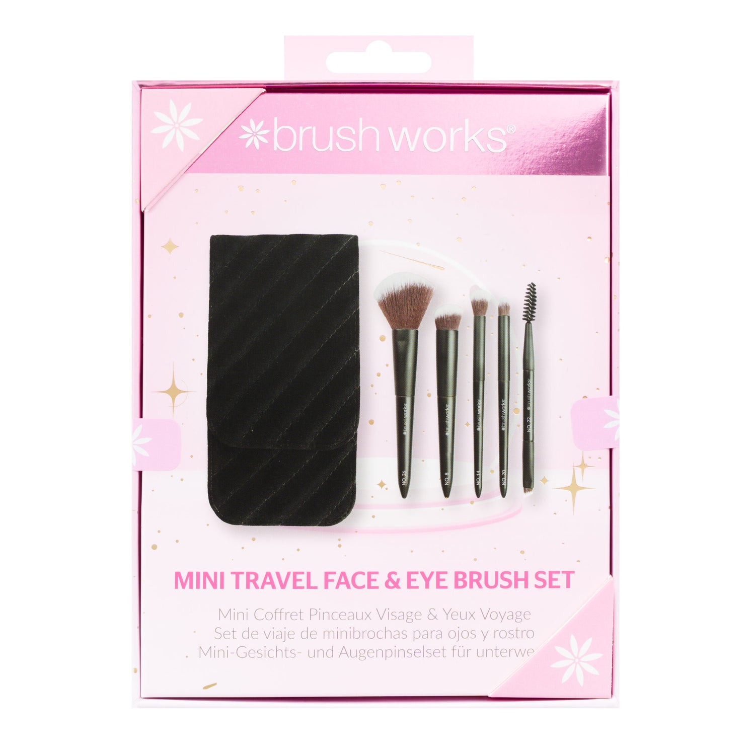 Brushworks Mini Travel Face And Eye Brush Set