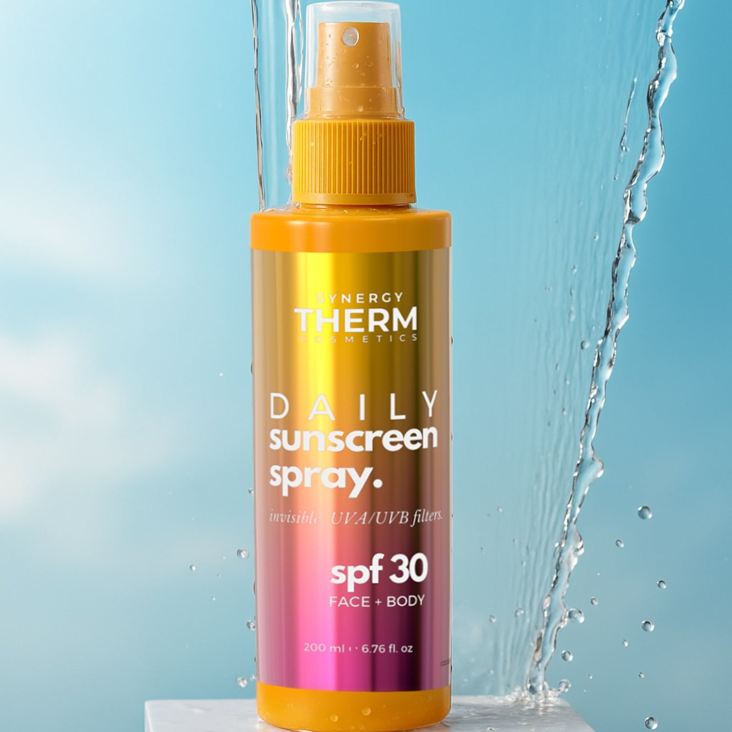 Synergy Therm Daily Sunscreen Spray SPF 30 Invisible Finish 200ml