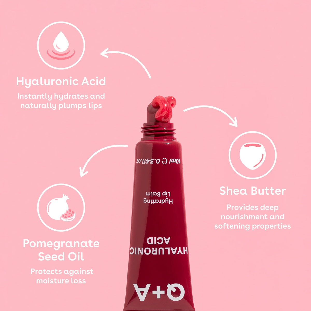 Q+A Hyaluronic Acid Hydrating Lip Balm 10ml