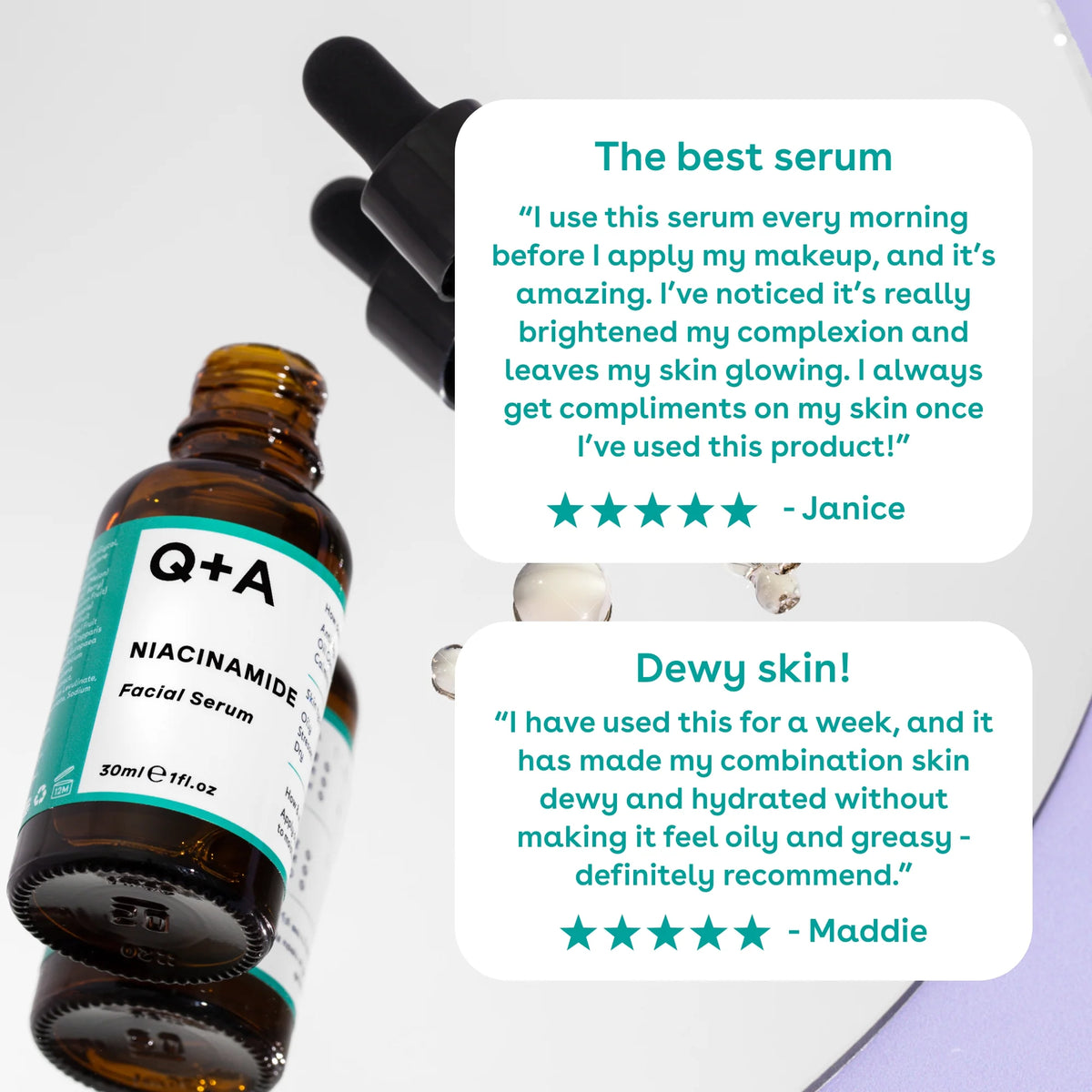 Q+A 10% Niacinamide Facial Serum 30ml