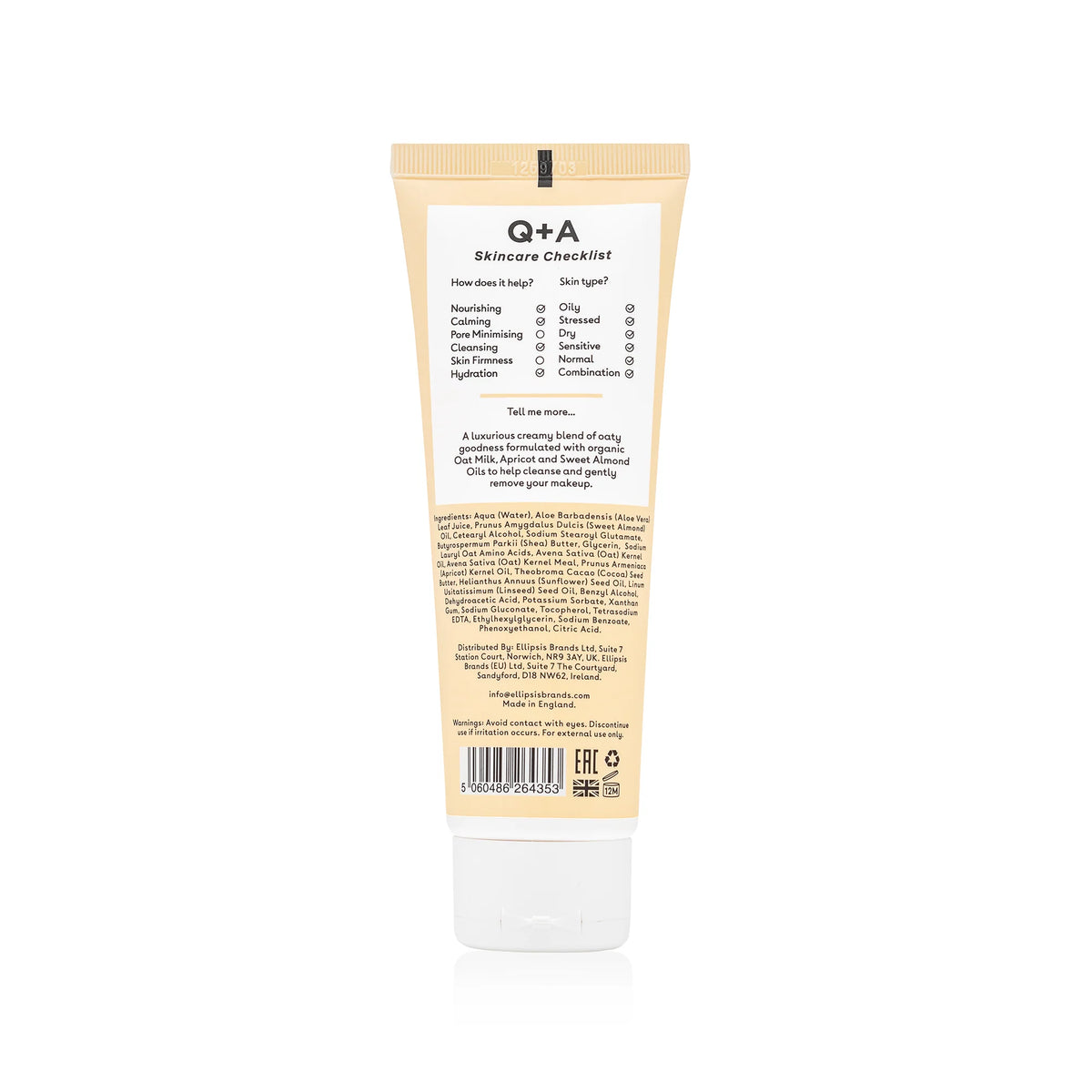 Q+A Oat Milk Cream Cleanser 125 ml