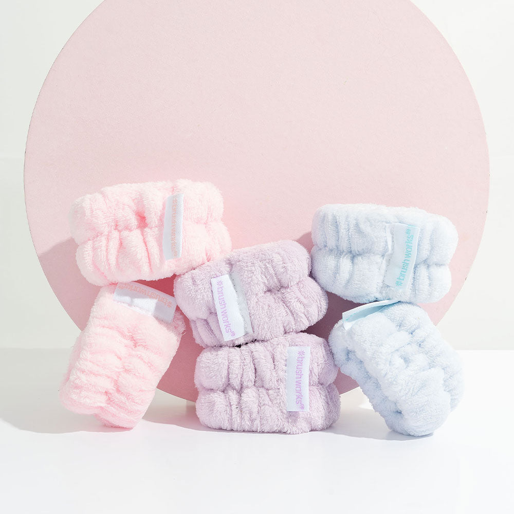 Brushworks Microfibre Wrist Wash Bands – 3 Pairs