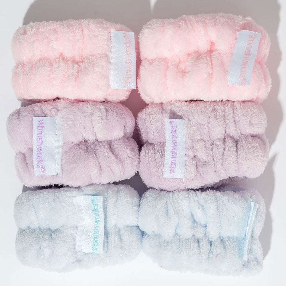 Brushworks Microfibre Wrist Wash Bands – 3 Pairs