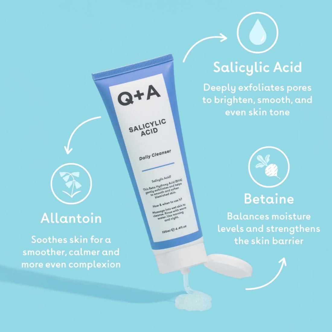 Q+A Salicylic Acid Daily Cleanser 125ml