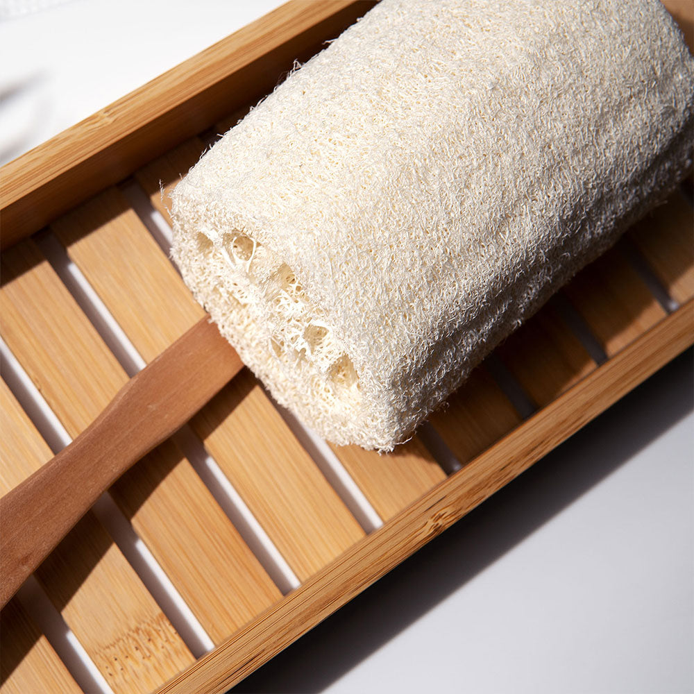 So Eco Flat Loofah with Wooden Handle