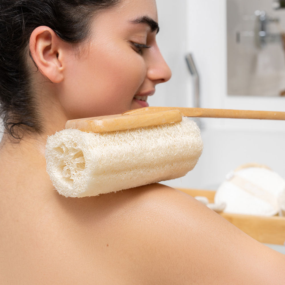 So Eco Flat Loofah with Wooden Handle