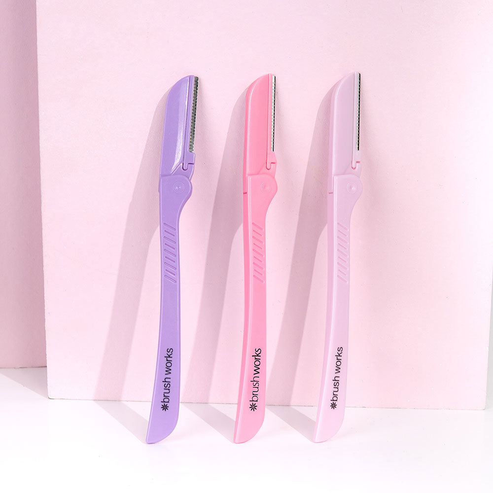 Brushworks Precision Eyebrow Razors (Pack of 3)