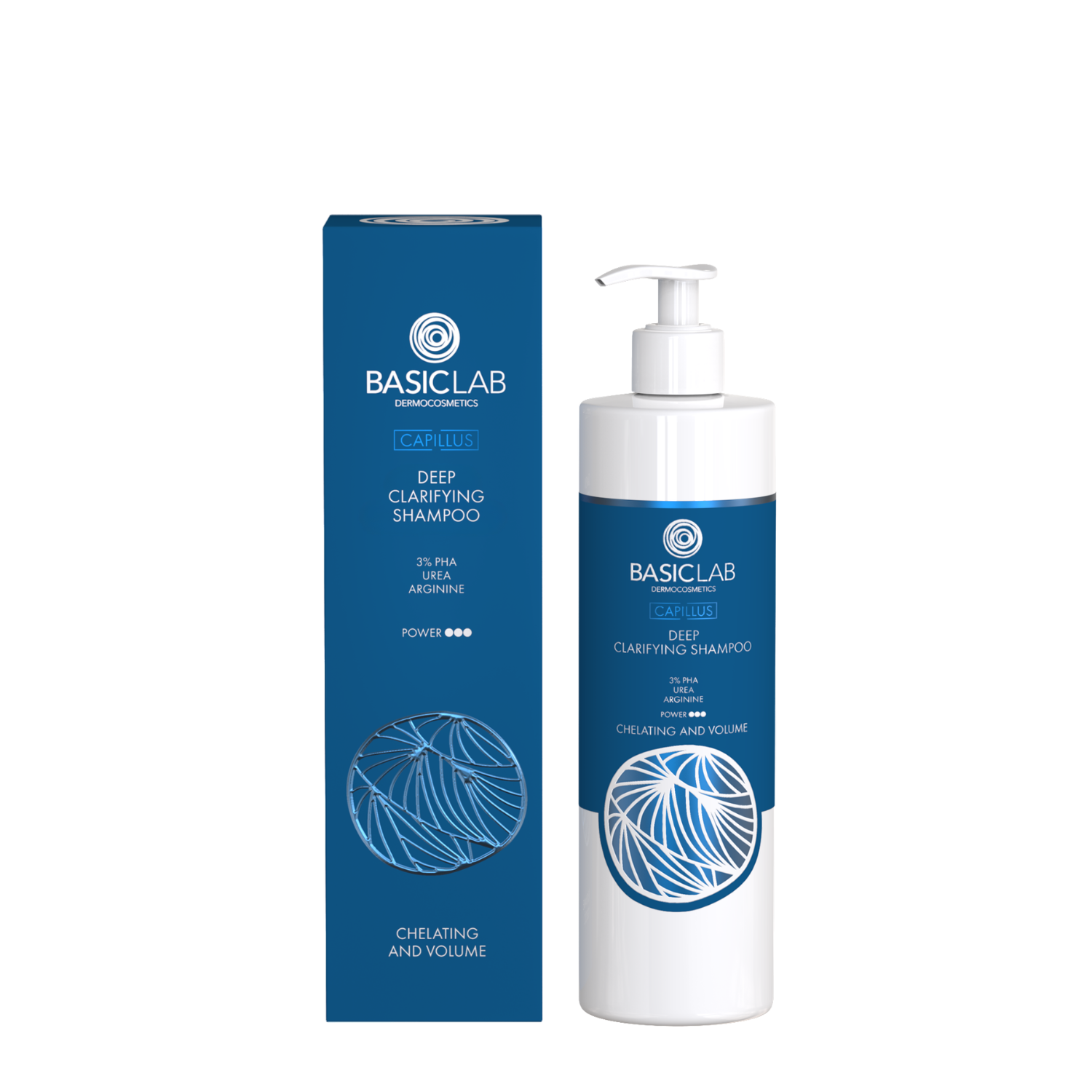 BasicLab Deep Cleansing Shampoo, 3% PHA, Urea, Arginine, Chelation and Volume