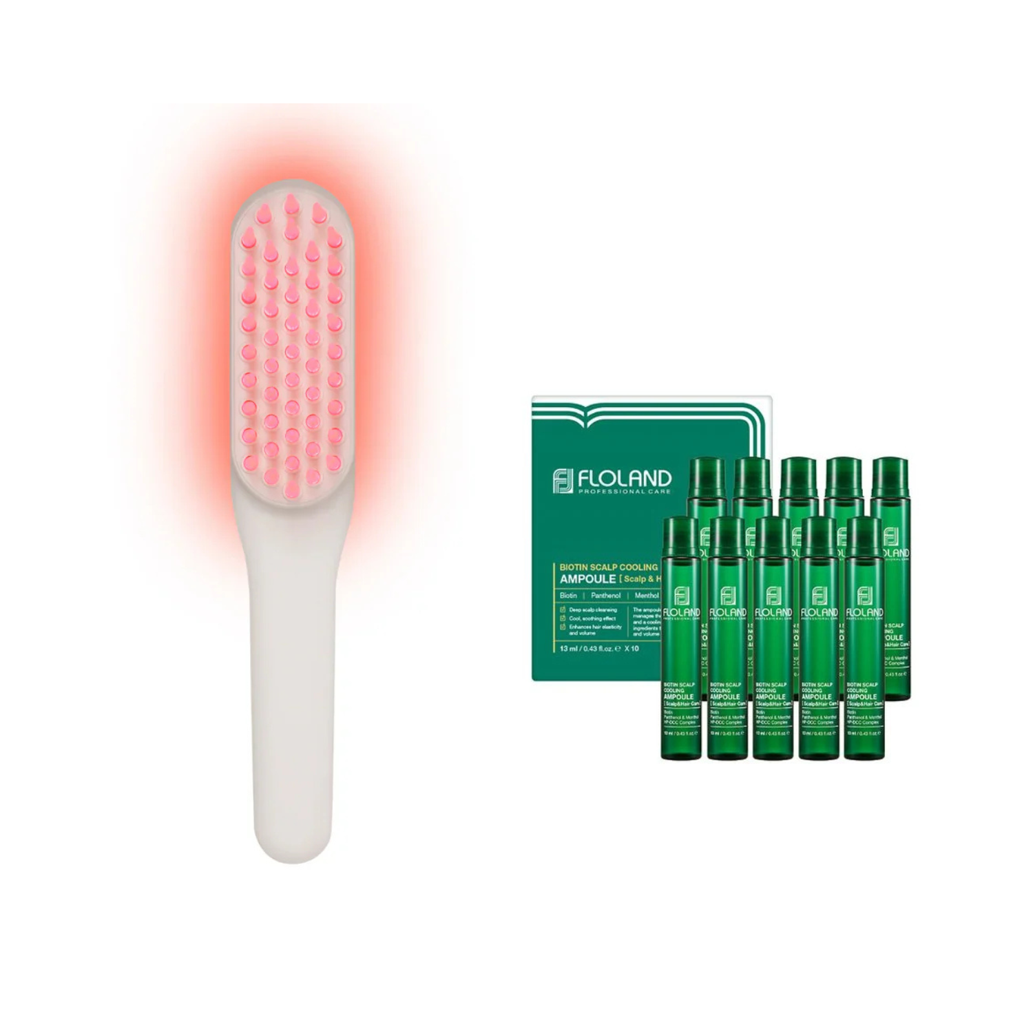 Stylpro Red Light Hairbrush + Floland Ampoule Treatment
