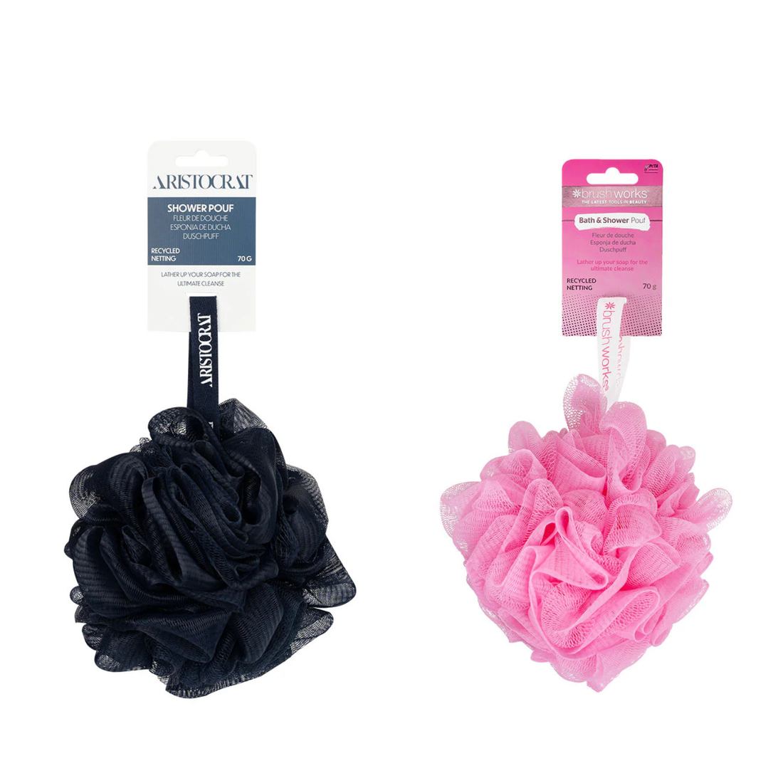 Him & Her Shower Pouf Set