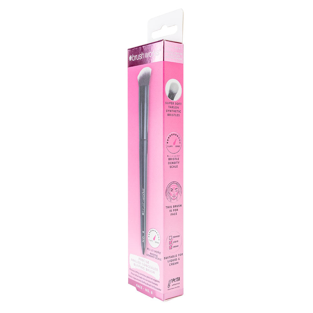 Brushworks No. 8 Precise Angled Concealer Buffing Brush