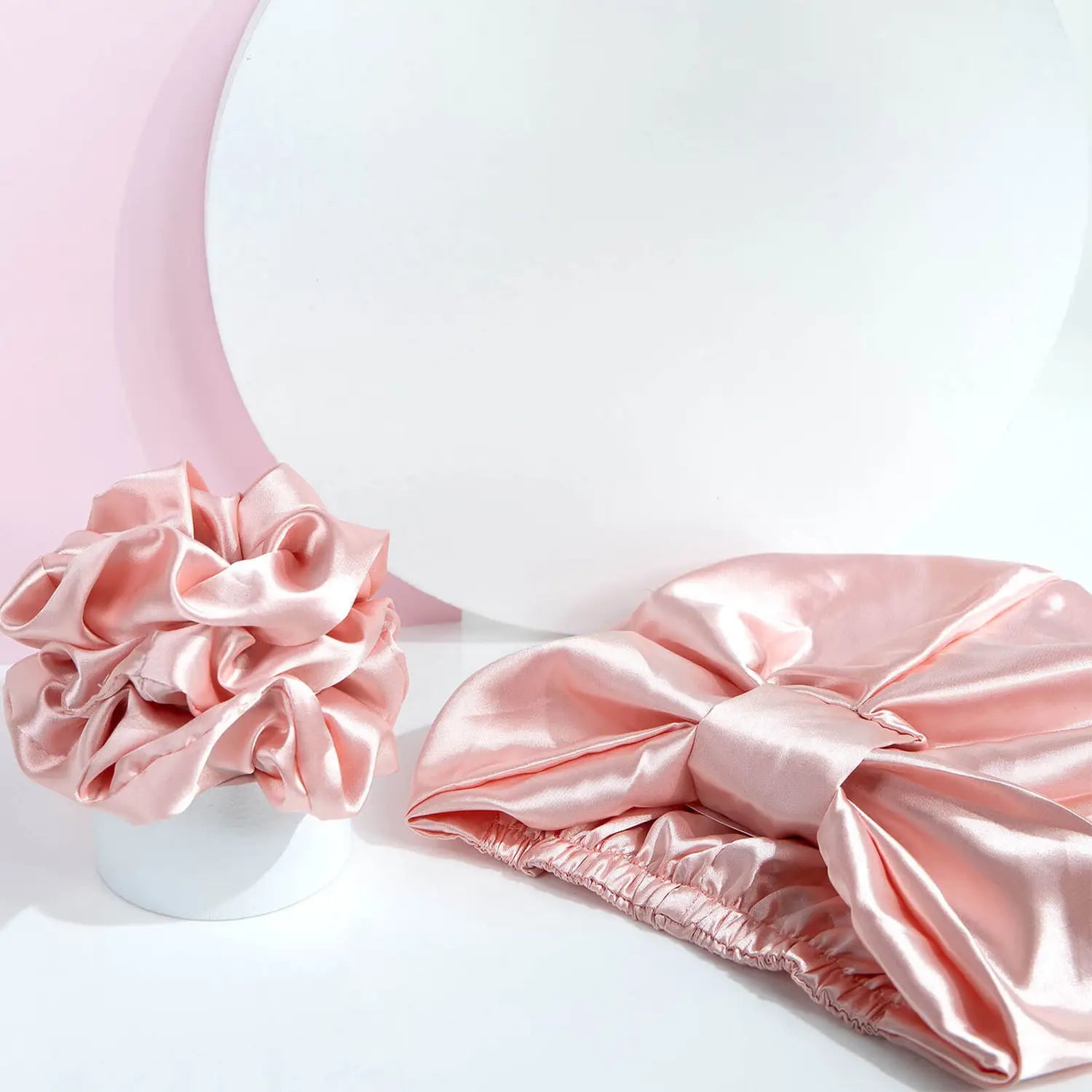 Brushworks Rejuvenating Satin Hair Turban and Scrunchie Set