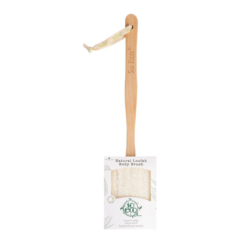 So Eco Flat Loofah with Wooden Handle