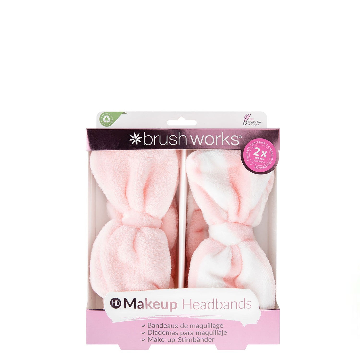 Brushworks Makeup Headbands 2 Pack