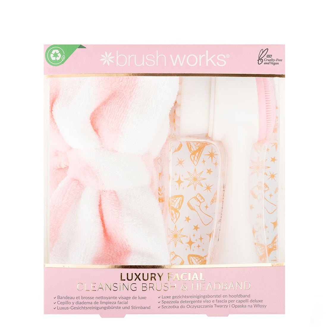 Brushworks Luxury Facial Cleansing Brush & Headband
