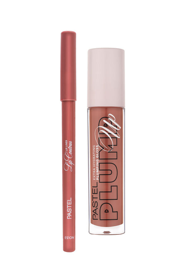 Pastel Plumping Gloss 205 + Pastel Lip Contour Lip Liner