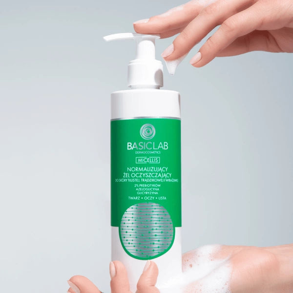 BasicLab Normalizing Cleansing Gel for Oily, Acne-Prone and Sensitive Skin 300ml