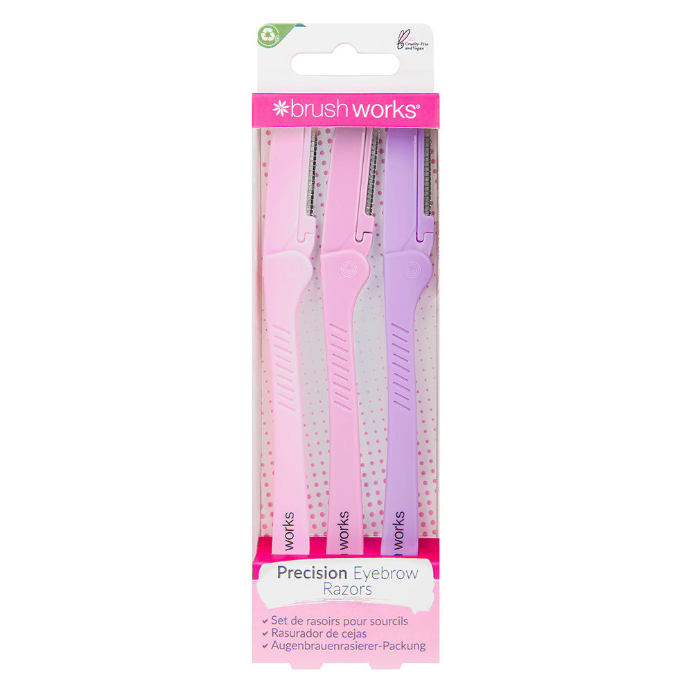 Brushworks Precision Eyebrow Razors (Pack of 3)