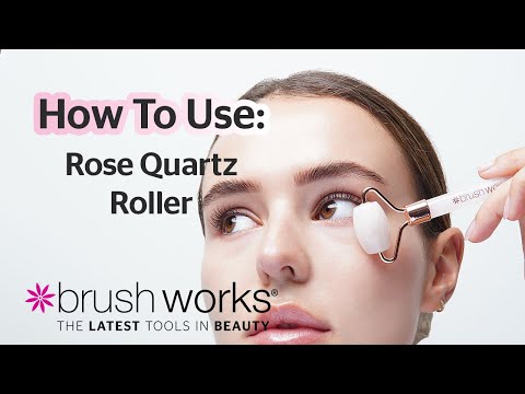 Brushworks Brazilian Rose Quartz Stone Roller