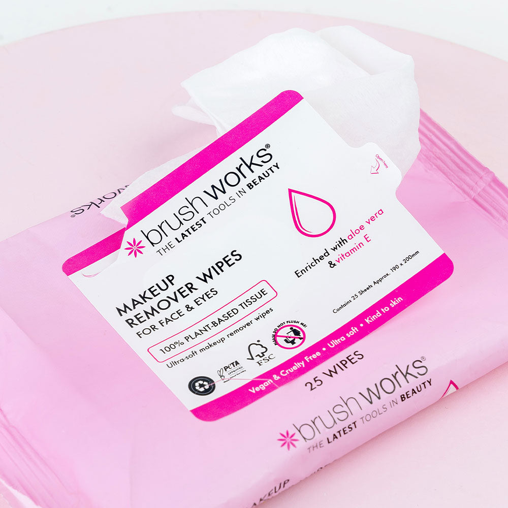 Brushworks Makeup Remover Wipes 25 Sheets