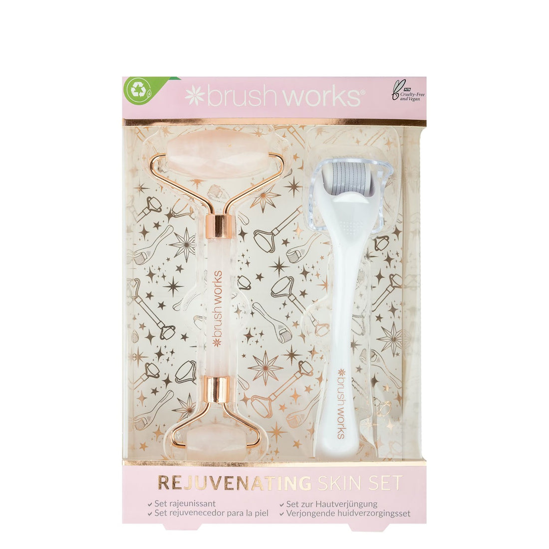 Brushworks Rejuvenating Skin Set – Roller dhe Derma Needle Roller