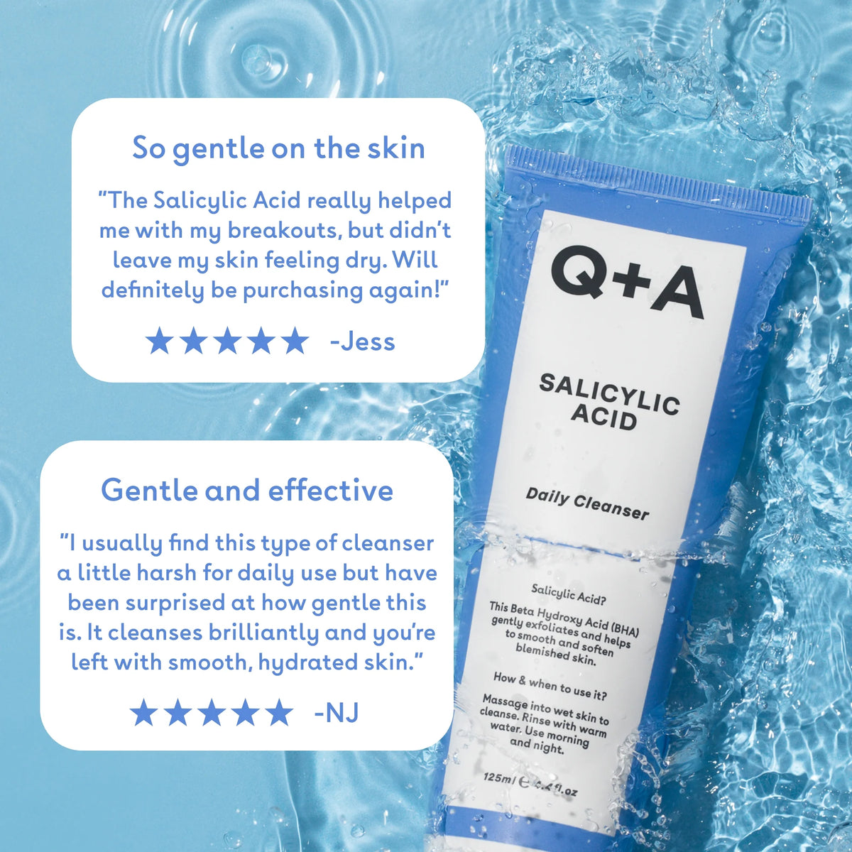 Q+A Salicylic Acid Daily Cleanser 125ml