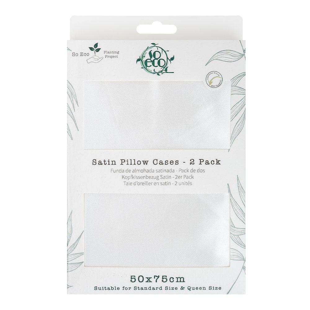 So Eco Satin Pillow Case – Double Pack (50 cm x 75 cm )
