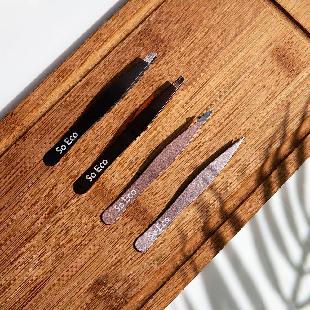 So Eco 4 Piece Tweezer Set – Rose Gold