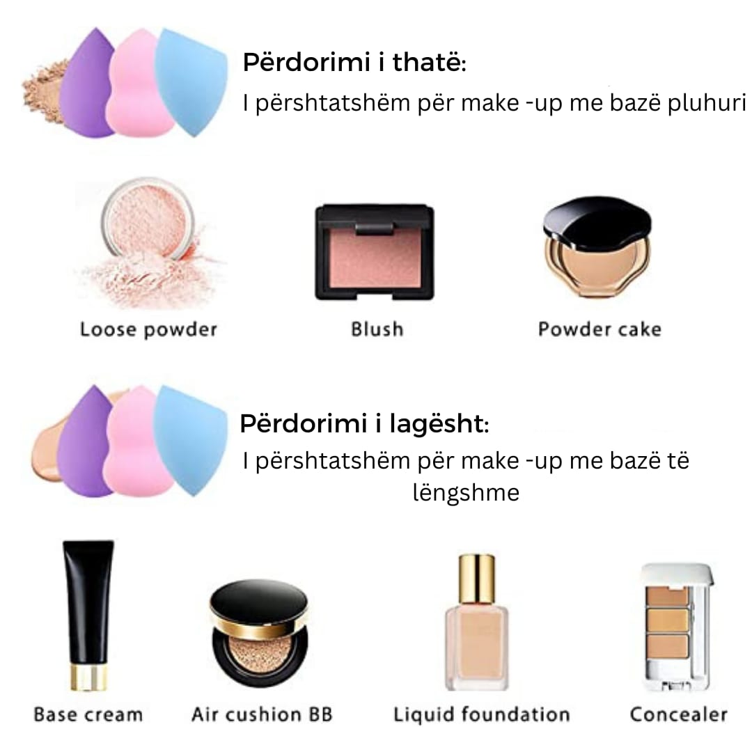 Makeup Beauty Blender Sponge With Box Set 4 cop