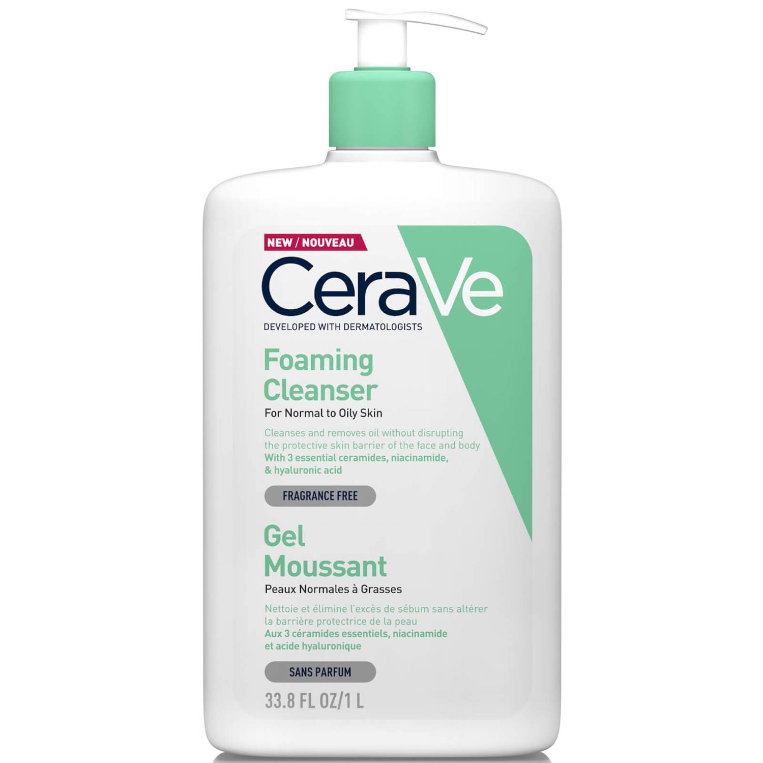 CeraVe Foaming Cleanser With Niacinamide For Normal To Oily Skin