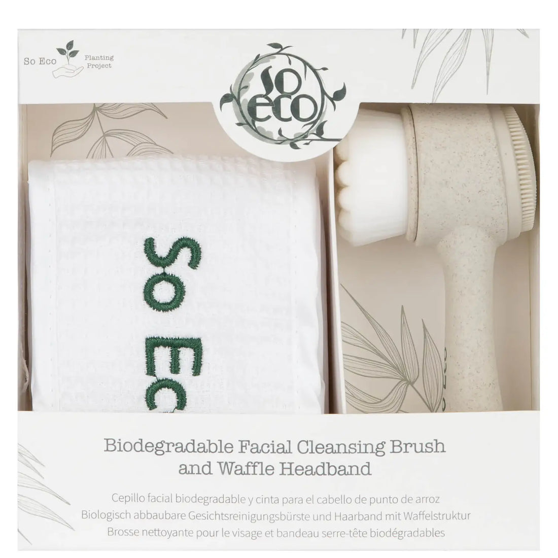 So Eco Biodegradable Facial Cleansing Brush and Waffle Headband Sets