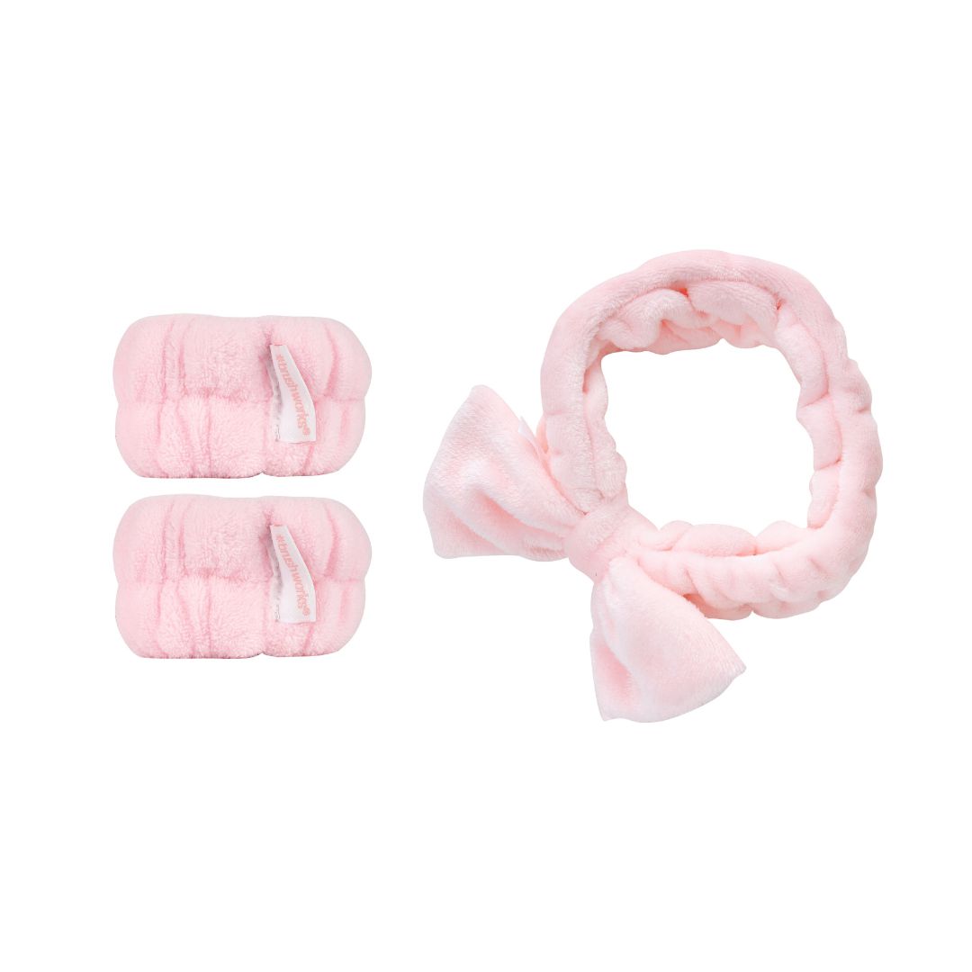 Brushworks Spa Headband & Wrist Wash Band Set