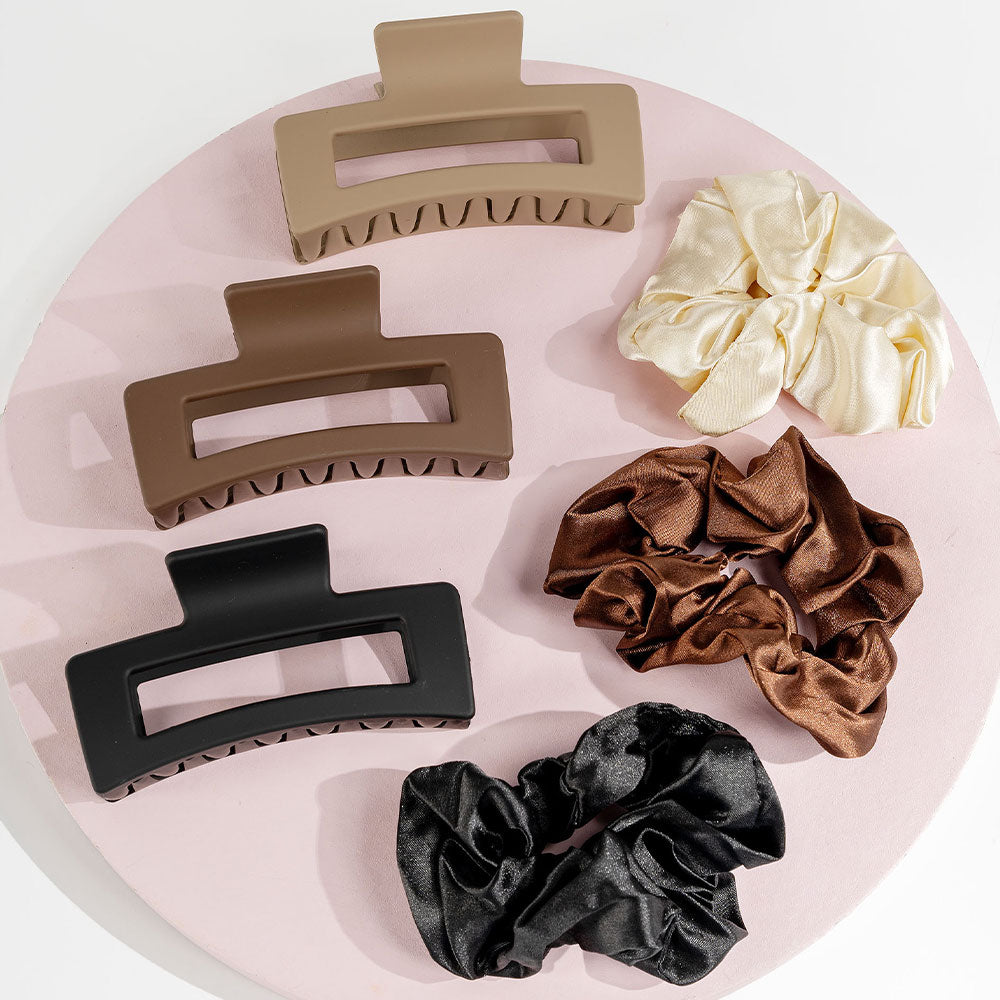 Brushworks Natural Hair Clip &amp; Scrunchie Set