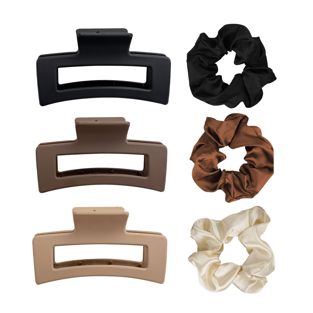 Brushworks Natural Hair Clip &amp; Scrunchie Set