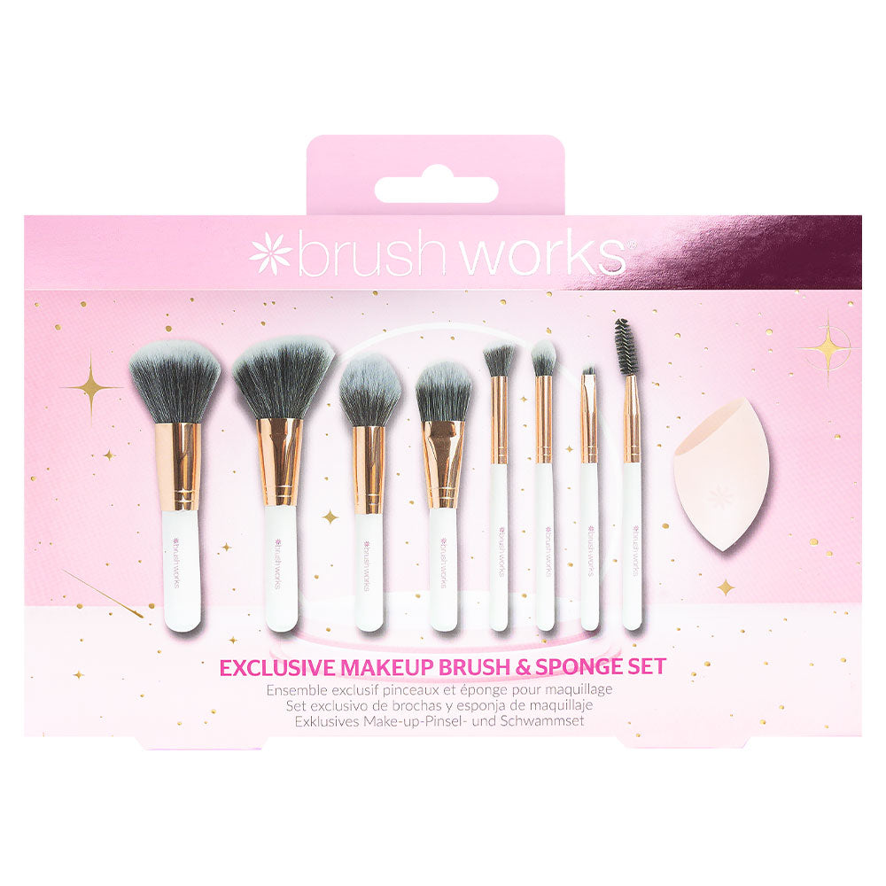 Brushworks Exclusive Makeup Brush and Sponge Set