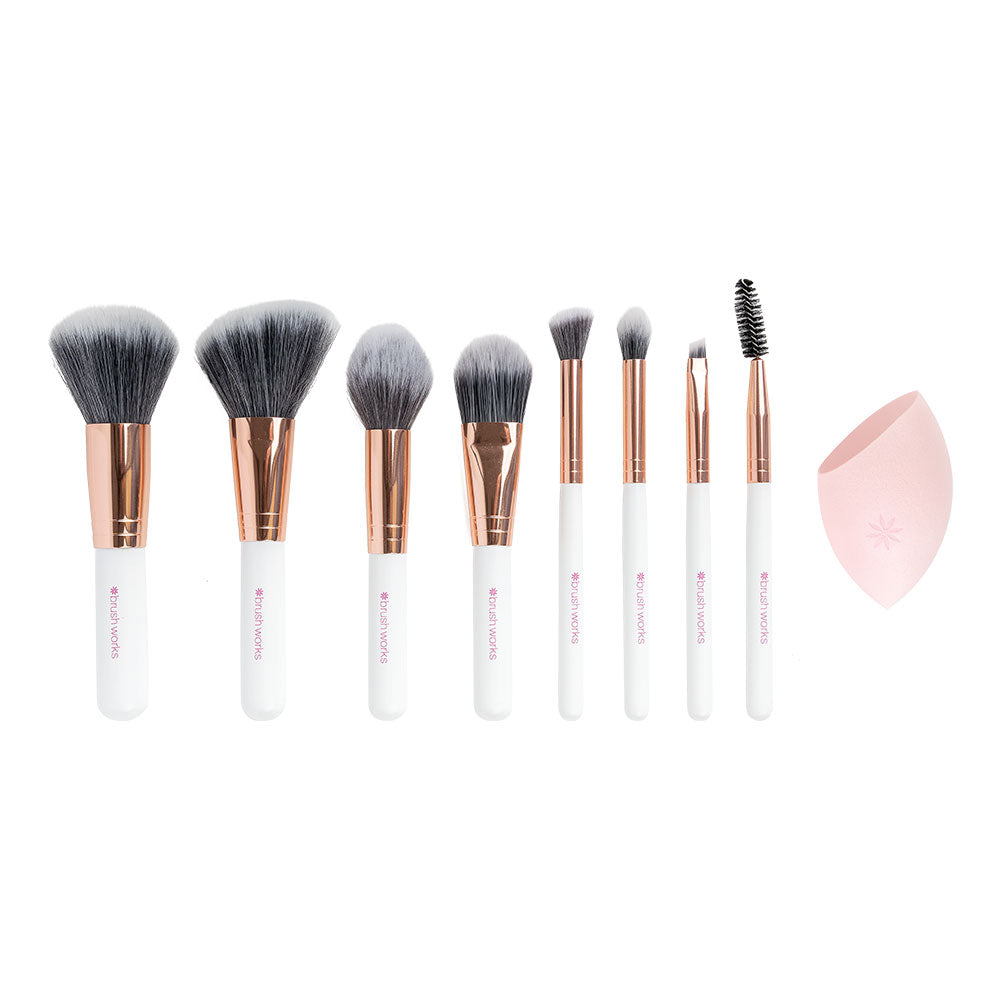 Brushworks Exclusive Makeup Brush and Sponge Set