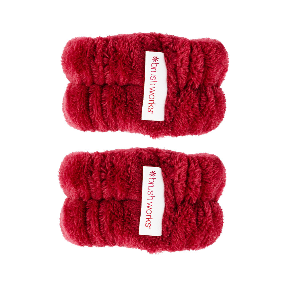 Brushworks Limited Edition Microfibre Wrist Wash Bands (Red)