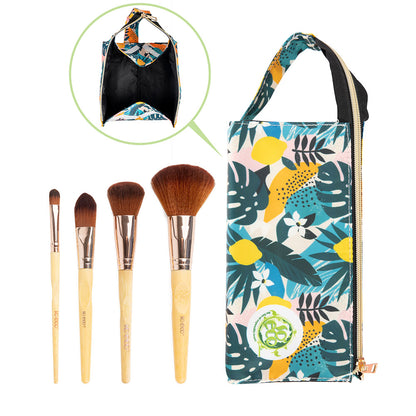 So Eco Natural Travel Brush Set Floral