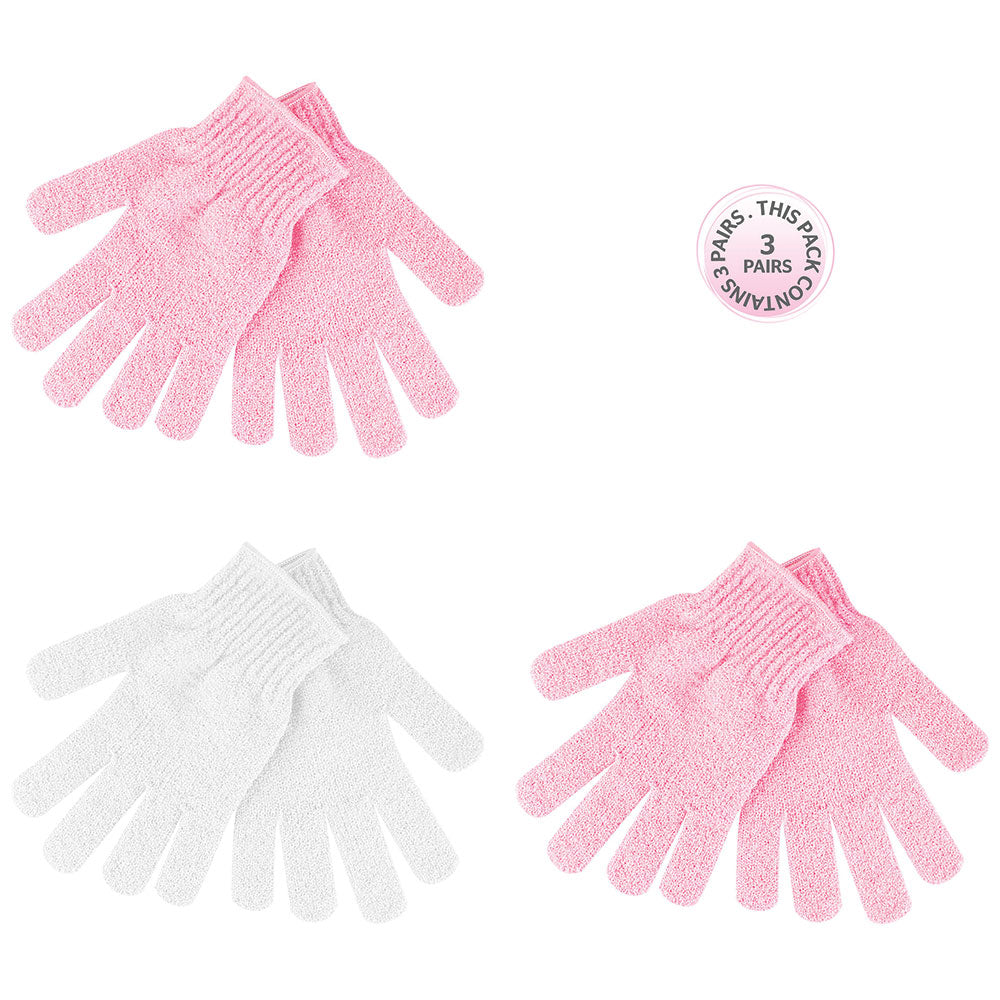 Brushworks Exfoliating Gloves (Pack of 3)