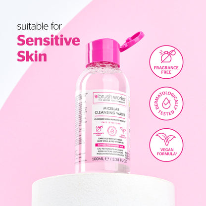 Brushworks Micellar Cleansing Water 100ml (Travel Size)