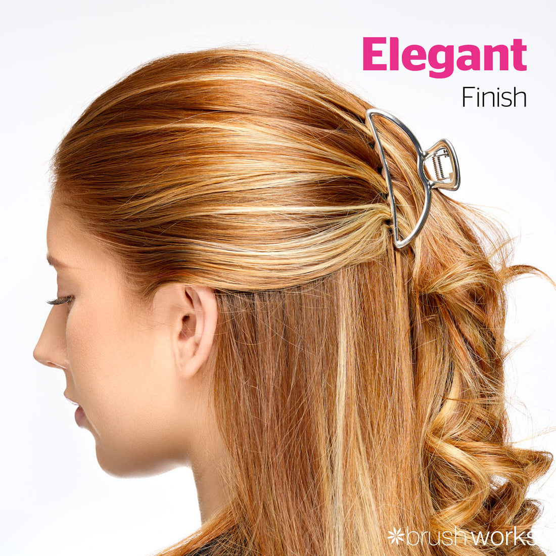 Brushworks Elegant Metal Claw Clips – 2 Pack